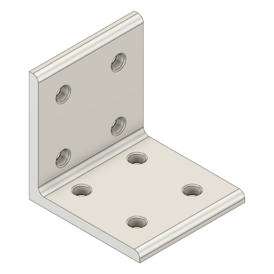 MODULAR SOLUTIONS ANGLE BRACKET&lt;BR&gt;30 SERIES 60MM TALL X 60MM WIDE W/HARDWARE